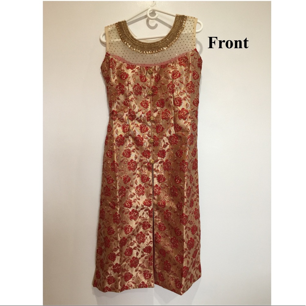 Red & gold Indian/Pakistani outfit size 36.5/M